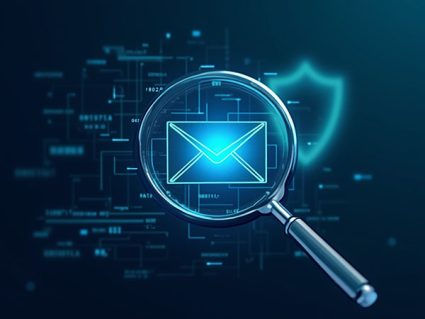 Cyber forensics pgoto of a magnifying glass